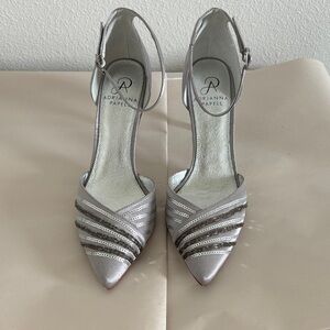 Adrianna Papell Metallic Strappy Heels